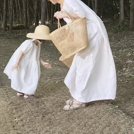 Летнее платье корейская детская одежда удобное для родителей и