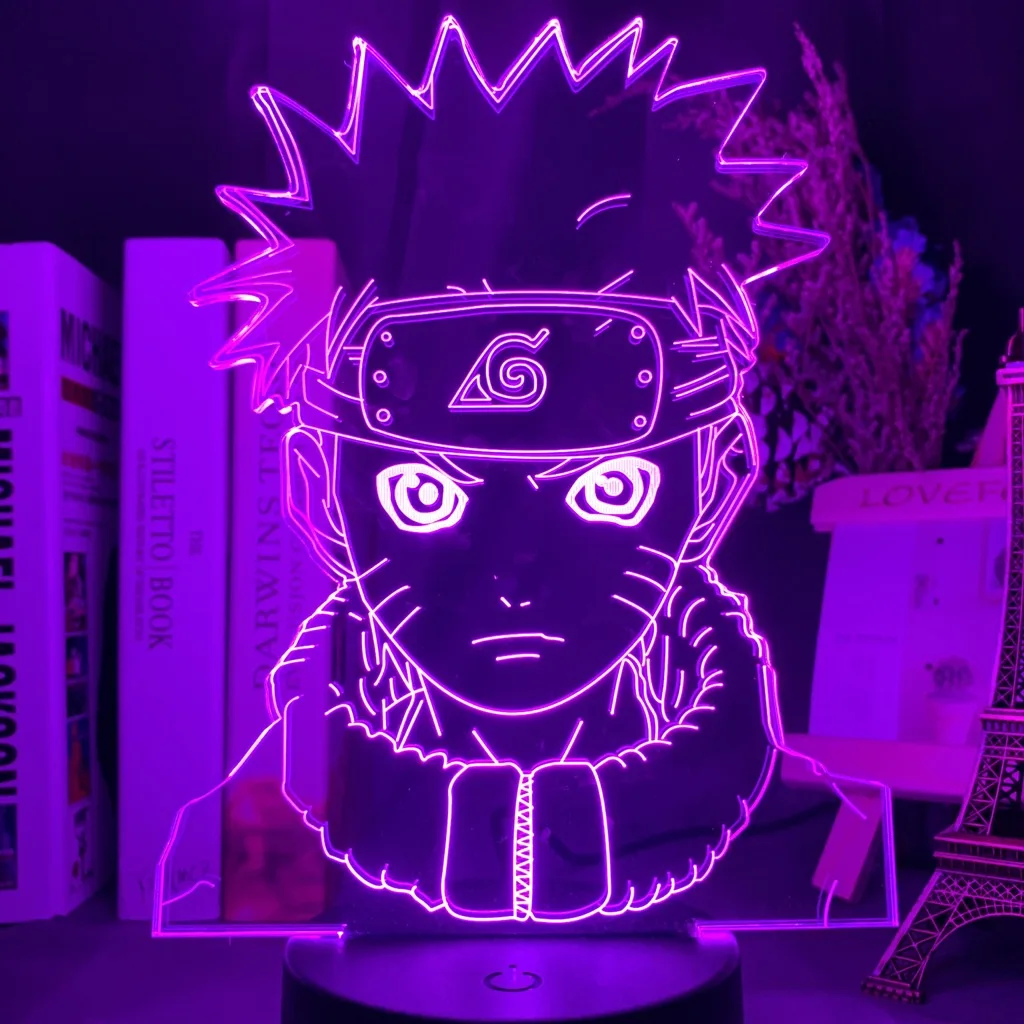 

HY Anime Lamp 3d Night Light Naruto Figure Atmosphere for Children Bedroom Color Changing Touch Sensor Led Room light for Decor