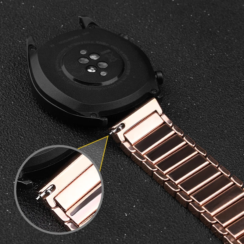 Керамический ремешок Для Samsung Galaxy смотреть 46/42 Gear S2 / S3 ремешок для часов 18мм 20мм 22мм браслет для Huawei часы 2 Аксессуары Бабочка пряжка быстрого выпуска