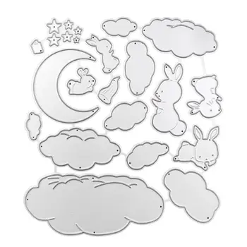 

Good Night Rabbit Metal Cutting Dies Stencil DIY Scrapbooking Album Stamp Card