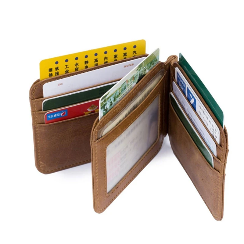 1 PC Genuine Leather Credit ID Card Holder Multi-function Slim Driving Pass Card Holder Coin Purse Dropship New Arrival