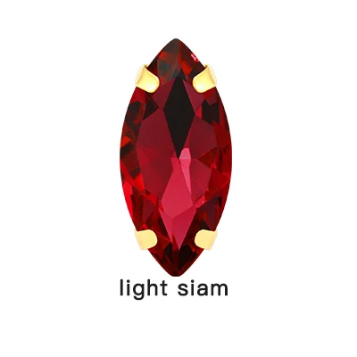 light siam 50 шт., все размеры, неватте, Хрустальное стекло, пришить стразы в золотистой оправе, камни для рукоделия, обувь, украшение сумки - Цвет: light siam