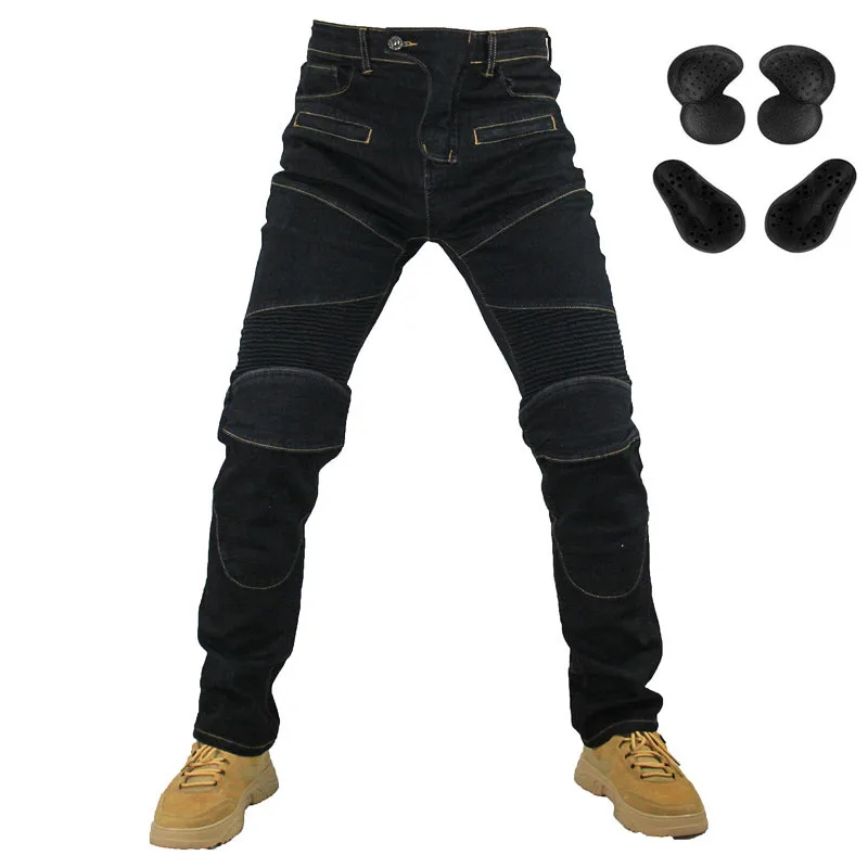 Komine 718 pantaloni da equitazione per Moto Pantalon Moto Jeans per uomo  donna pantaloni da corsa per Motocross con 4 cuscinetti protettivi per anca  al ginocchio|Trousers| - AliExpress