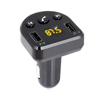 

Fm Transmitter For Cars Handsfree Receiver Car Kit With Mic/Tf Card / Usb Drive / Aux Playback For Iphone Ipad Android Phones