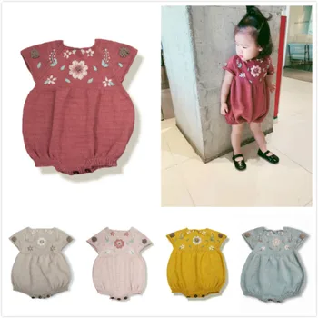 

Pre-sale Ins Hot Style Baby Romper 2020 Autumn and Winter New Shirley Boy Girls Hand-knitted Flower Jumpsuit