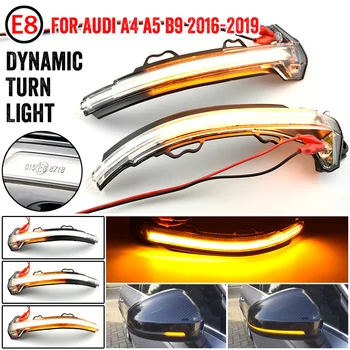 

For Audi A4 S4 RS4 B9 2016-2019 A5 S5 RS5 Dynamic Turn Signal LED Light Side Wing Rearview Mirror Indicator Sequential Blinker