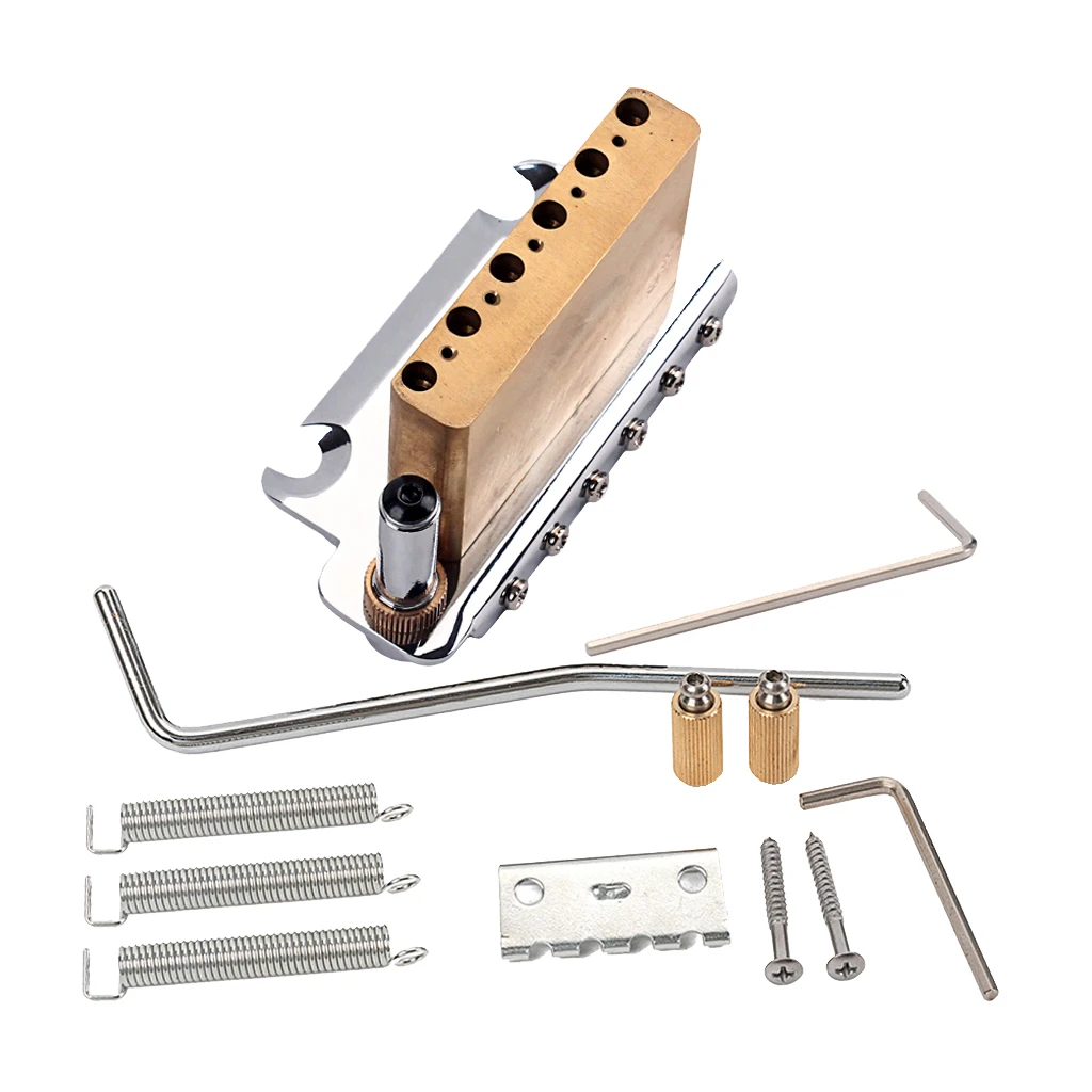 

Guitar Tremolo Bridge 6 Strings E Guitar Tremolo Bridge Saddles With Bar Spare Parts For ST Electric Guitar