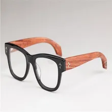 Ретро унисекс Мода полная оправа ацетат деревянные дужки прогрессивные мульти-фокальные линзы очки видеть рядом дальние очки для чтения; оправа