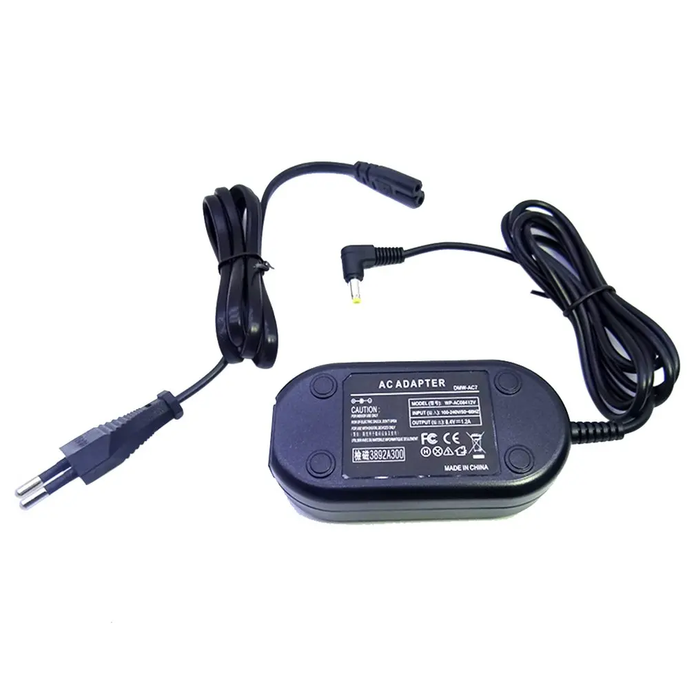 

Power Supply Adapter Charger Cord Cable Kit Black Durable DMW-AC7 DMW-AC7GK for Panasonic Lumix DMC-FZ50, DMCFZ50