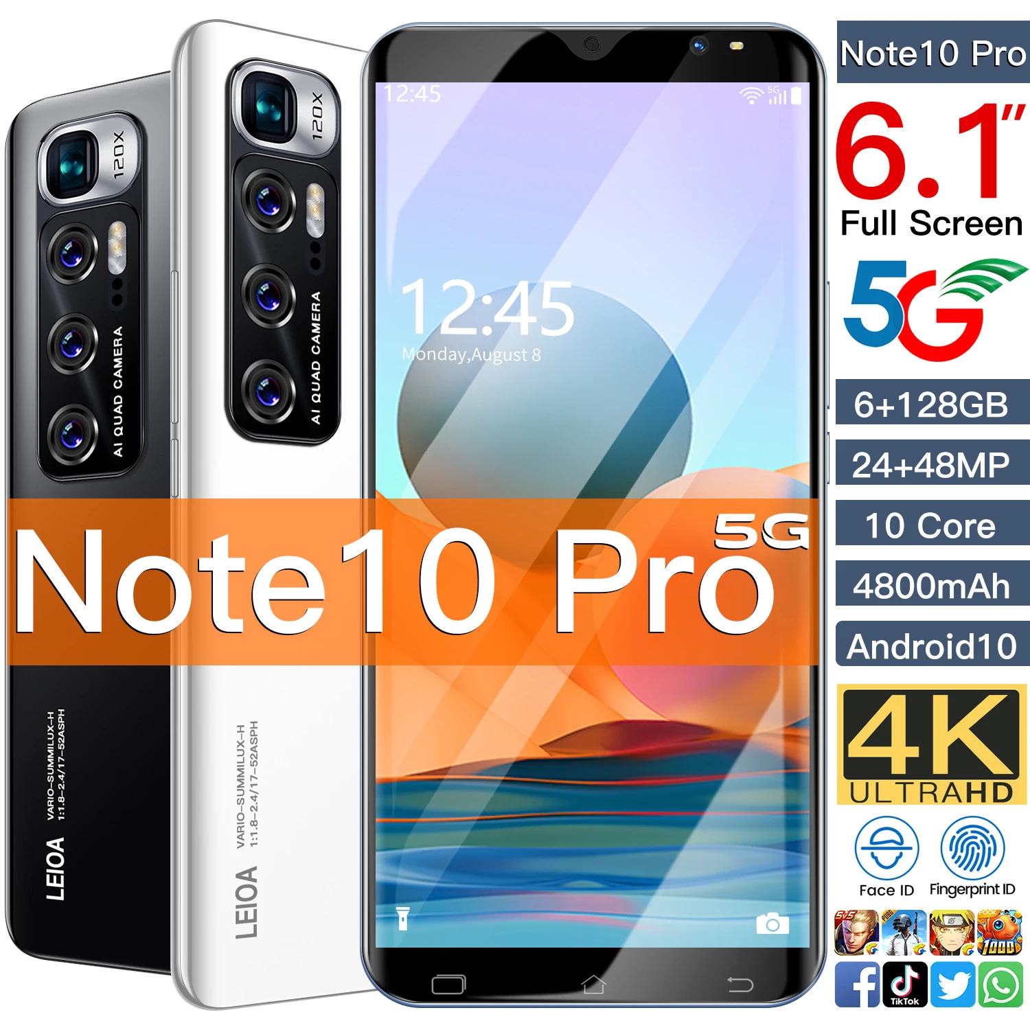 Смартфон Radml Note10 Pro Android 6 + 128 ГБ 4800 мАч экран 2 дюйма | Мобильные телефоны и