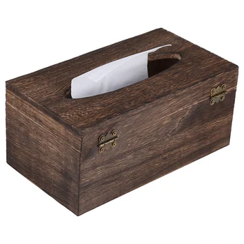 

1Pc Wooden Retro Tissue Box Paper Napkin Holder Case Suits to put in the sitting room bedroom study office home decoration