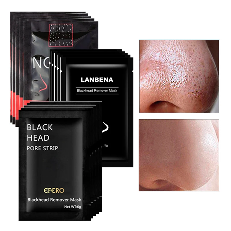 

10/15Pcs Blackhead Remover Mask Nose Face Peel Mask Pore Strip Acne Treatment Black Mask Deep Cleansing Blackhead Skin Care