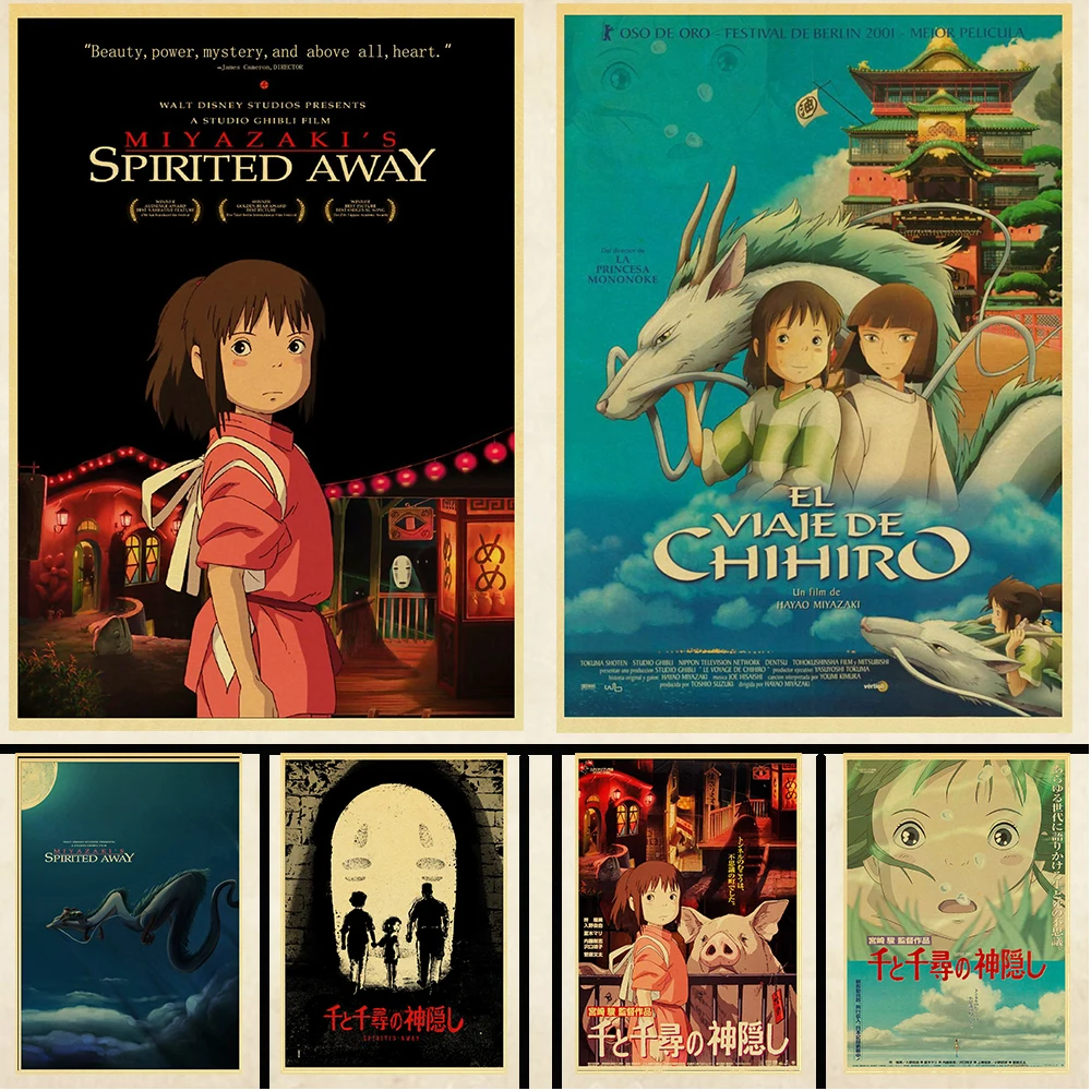 Коллекционные постеры Miyazaki Hayao аниме наклейки на стену украшение для дома принты