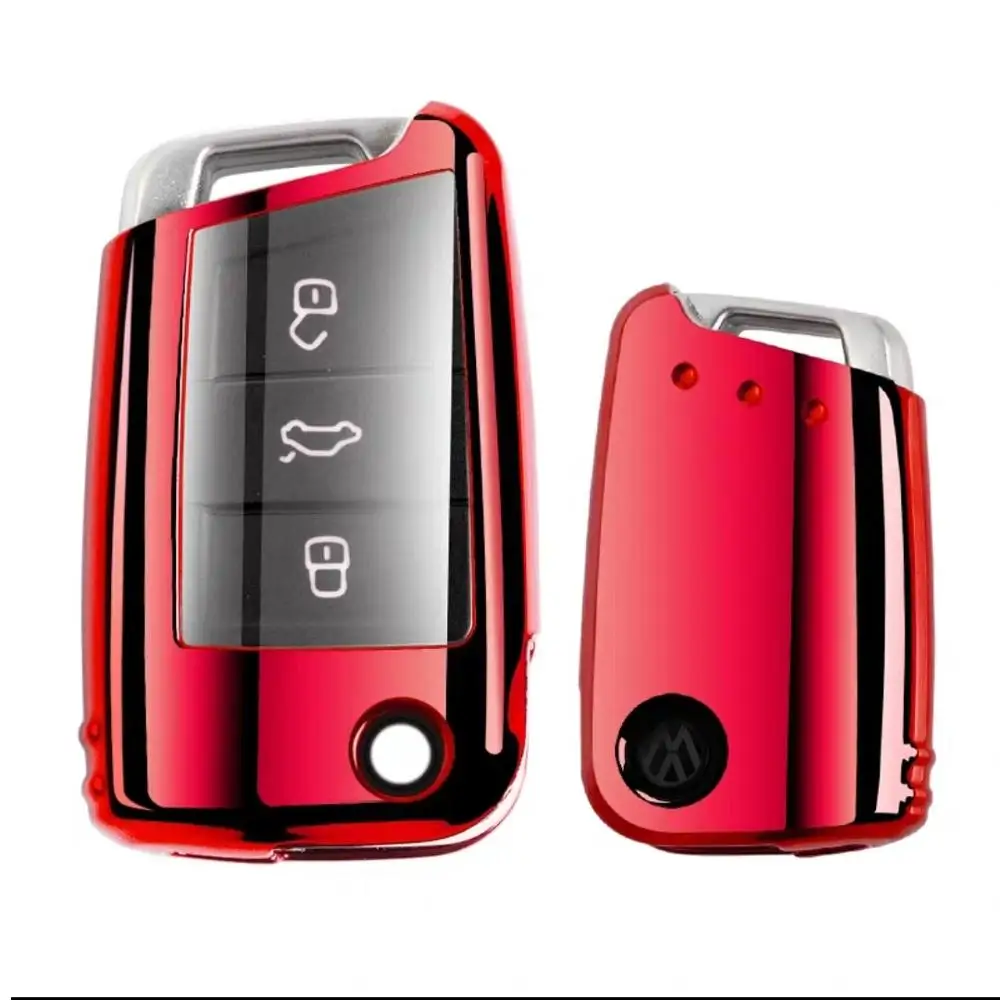 ТПУ чехол для автомобильного ключа с дистанционным управлением VW Volkswagen Golf 7 Mk7 Skoda