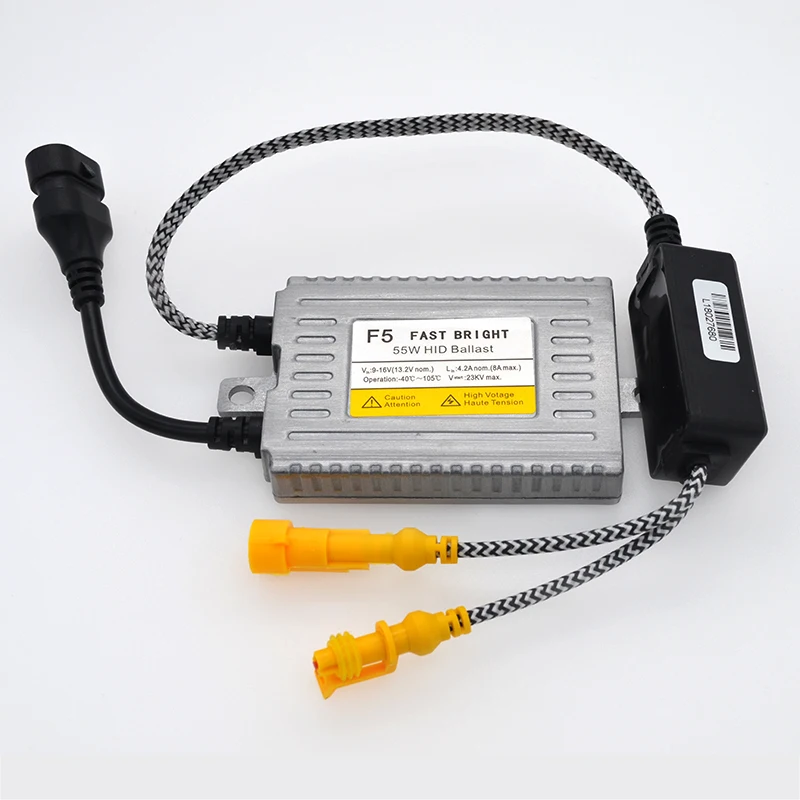 HIDLT 1 Set Car Headlight Kit 55W 5500K Xenon HID Bulbs H1 H7 H11 9005 9006 9012 D2H AC DLT F5 Fast Start HID Slim Ballast Kit (3)