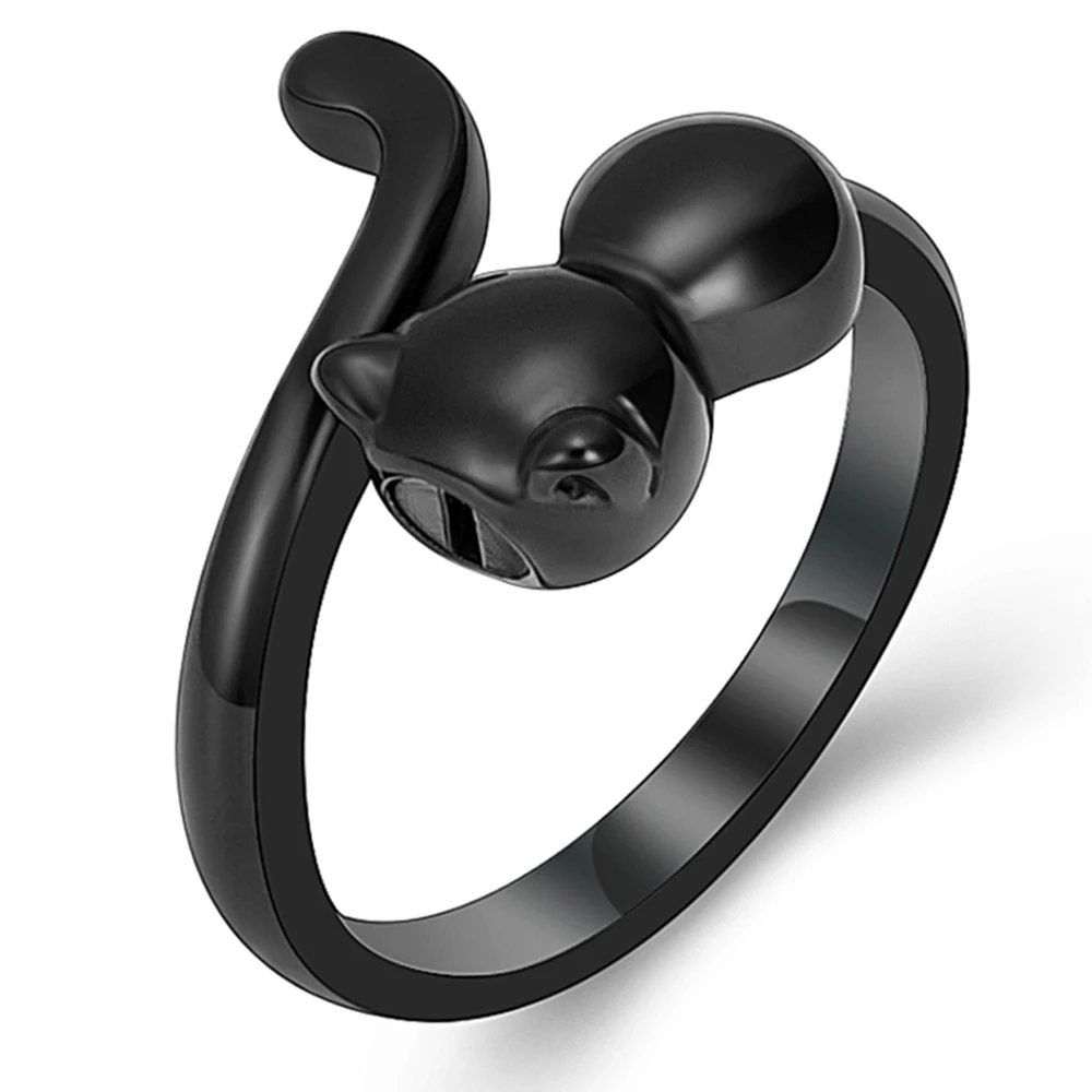 Cremation Jewelry Ring for Ashes Adjustable Cute Cat Urn Rings Holder for Pet Ashes Cremation Urn Keepsake Memorial Ring 2