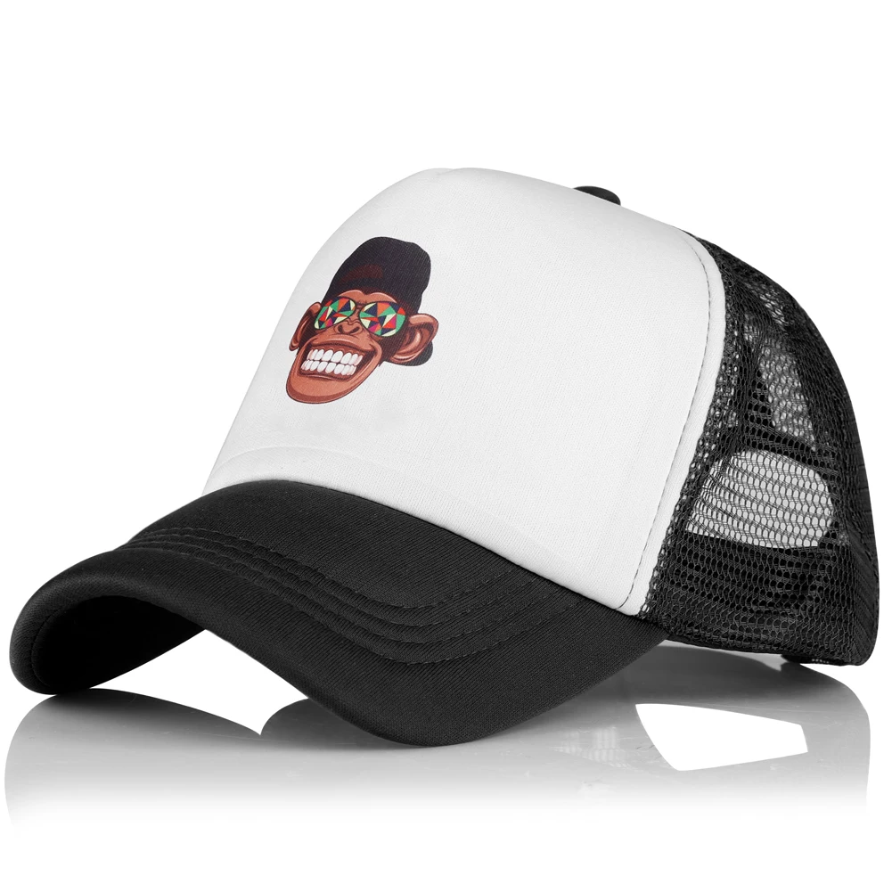 Decorative Baseball Mesh Caps Adjustable Unisex Snapback Trucker Cap