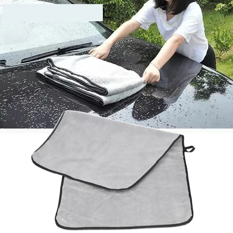 

Microfiber Towel Car Wash Cloth Auto Cleaning Door Window Care Thick Strong Water Absorption For Car Home Automobile Accessories