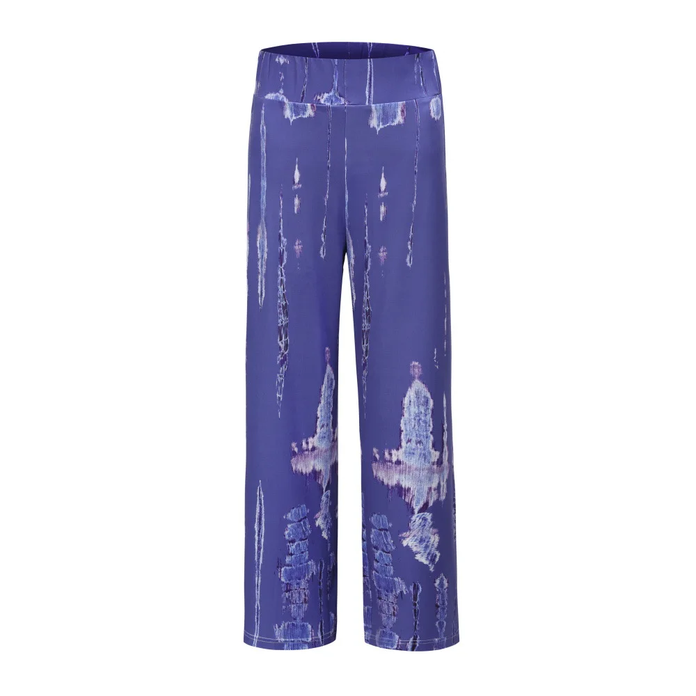 carhartt pants Spring Summer Women Wide Leg Pants Comfort print Cotton  Pants Casual Loose Straight Pants Ladies Long Trousers Plus Size wide leg pants