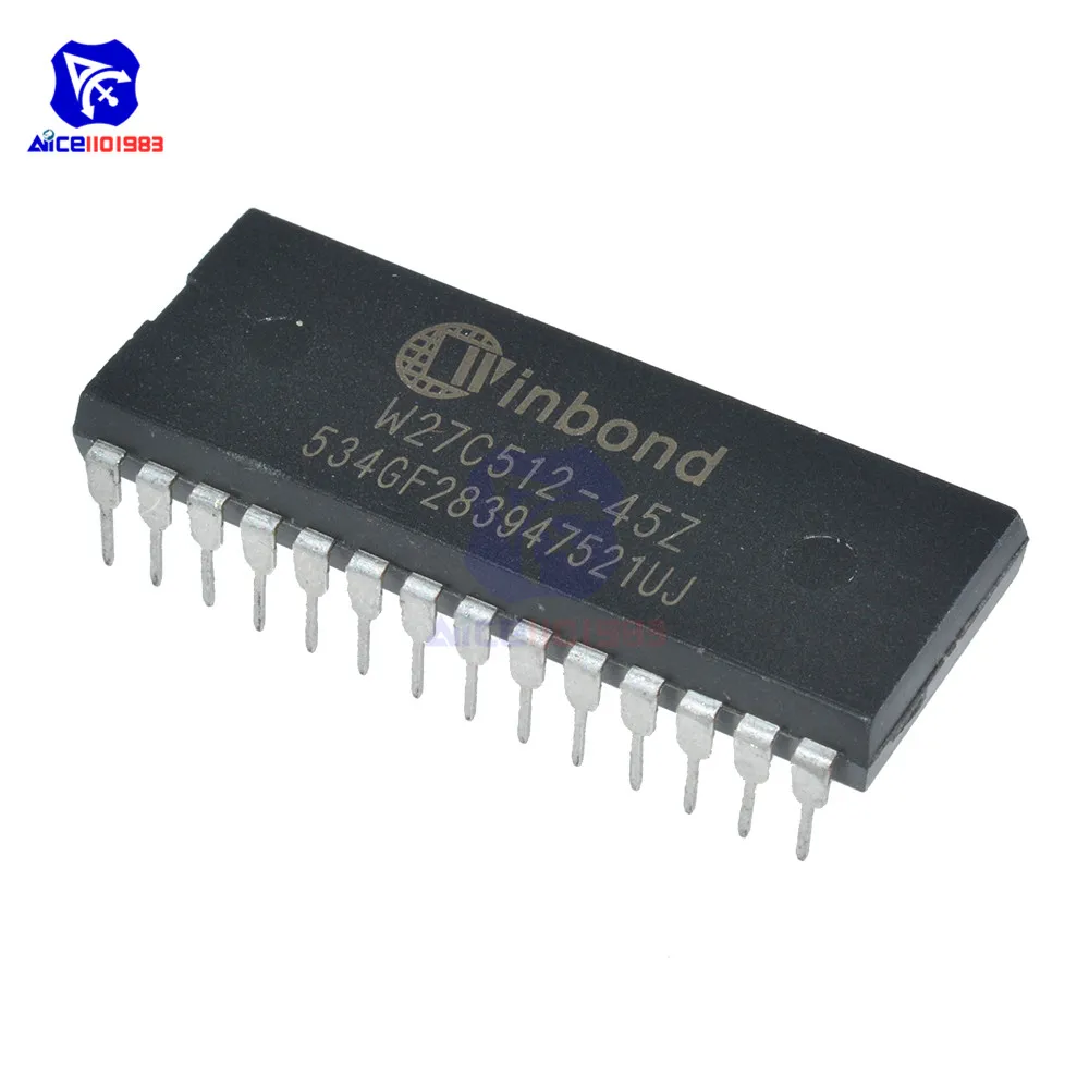 Diymore 10 шт./партия микросхемы W27C512 W27C512-45Z 28DIP IC EEPROM 512KBIT оригинальные Интегральные схемы