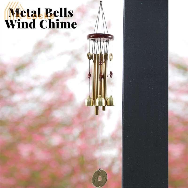 Metal Multi Pipe Wind Chime Bells Copper Antique Wind Chime Home Decor