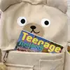 New Creative Cartoon Backpack Women Cute Bear Casual Backpacks Large Corduroy Embroidery Schoolbag For Teenage Student 2021 4