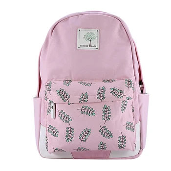 

AOLIDA Canvas School Bag Student College Bag Female Laptop Women Backpacks Printing Fashion Bag