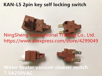 

Original new 100% KAN-L5 2pin key self locking switch water heater vacuum cleaner switch 7.5A250VAC