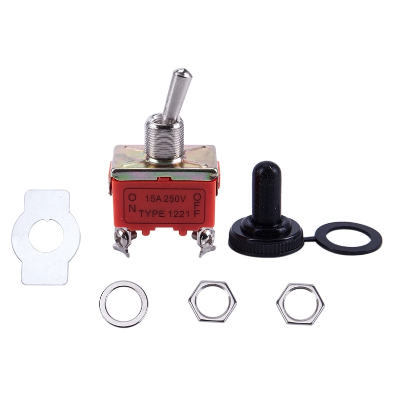 

New 1pcs 250V 25A Waterproof ON AND OFF 4 Screw Terminal DPST Lock Lever Switch