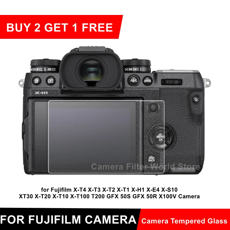 Fuji XT4 XT3 XE4 XS10 Camera Tempered Glass Screen Protector for Fujifilm X-T4 X-T3 X-T2 X-T1 X-H1 X-E4 X-S10 Protective Film - ANKUX Tech Co., Ltd