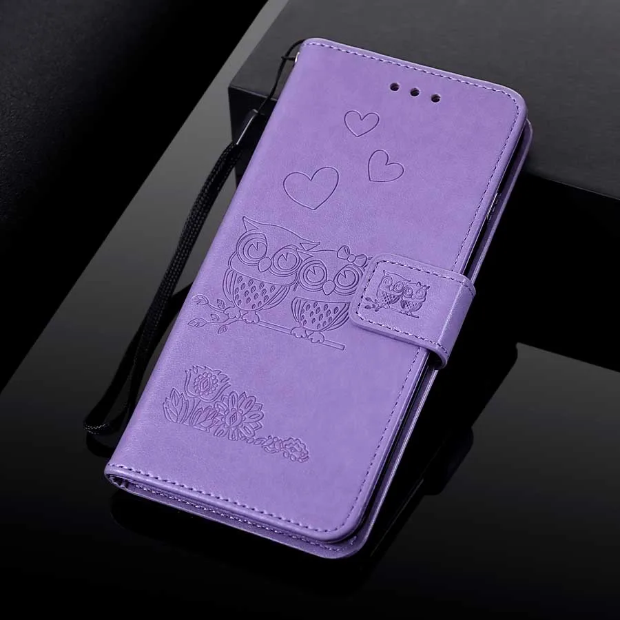 Тиснением Сова кожаный бумажник чехол для samsung Galaxy S6 S7 край S8 S9 S10 J4 J6 A6 плюс J3 J5 J7 J730FM чехол с откидной крышкой - Цвет: 06