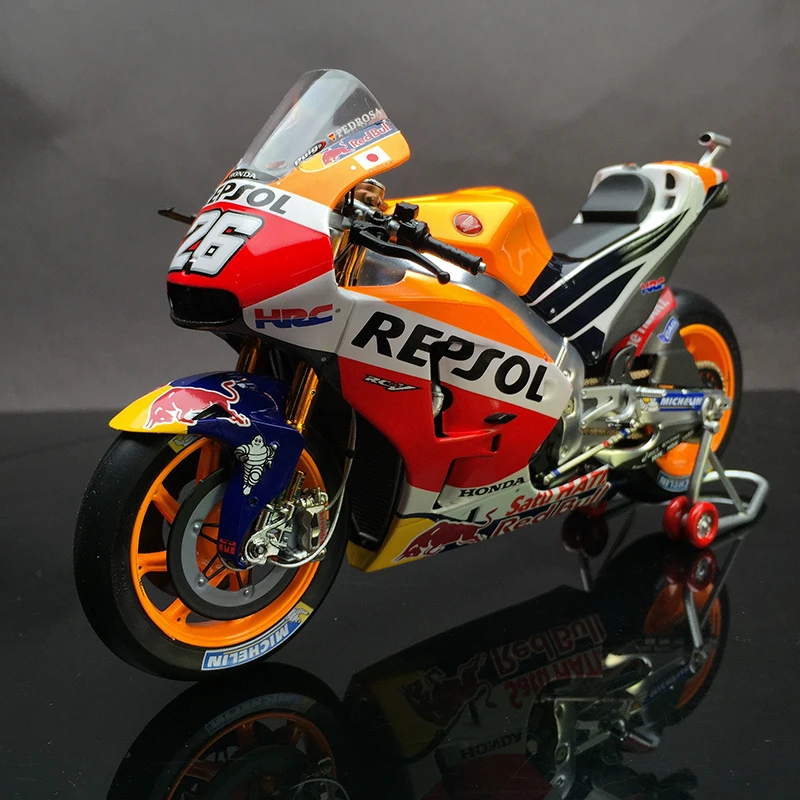 Rc213v racing motorcycle alloy ABS model adult children toys gifts home decoration series - Цвет: Оранжевый