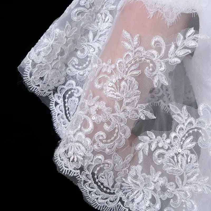 Свадебная Тюлевая шаль болеро с цветочной вышивкой кружевная накидка с блестками Болеро