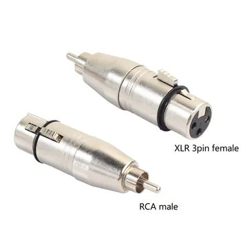 

5PCS Good Quality 3pin XLR Female To RCA Male Audio Adapter Connector For Microphone Speaker