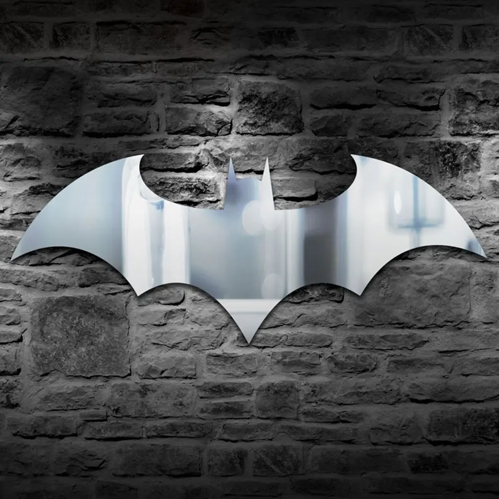 

Led Wall Light Personality USB Remote Control Batman Mirror Light Colorful Color Cupboard Corridor Living Room Bedroom Decor