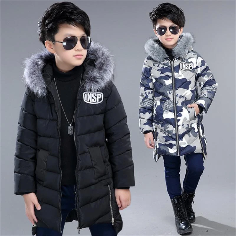 Chaquetas de invierno para bebés y niños, Parkas para niños de 5 a 15 años, abrigos  con capucha para niños, chaqueta de invierno, cuello de piel|Chaquetas y  abrigos| - AliExpress