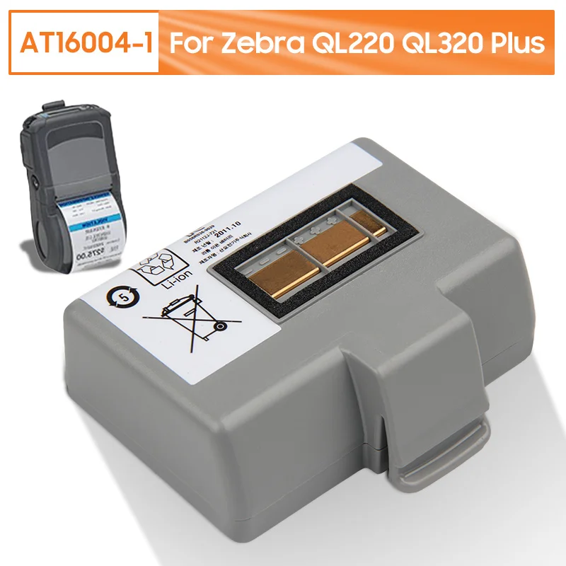 

100% Original Replacement Battery AT16004-1 For Zebra QL220 QL320 Plus QL220+ QL320+ Genuine Rechargable Battery 1900mAh