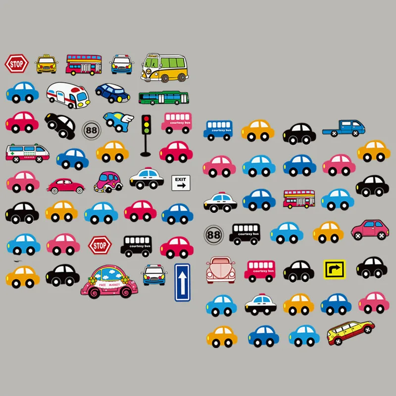 

Poemyi DIY Iron on Cartoon Car Patches Set for Chirdren's Clothing Vinyl Heat Transfer Stickers on Clothes Jacket Accessories R