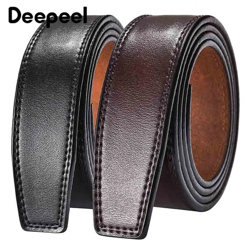 Deepeel, 1 шт., 3,5 см* 110-130 см, мужской кожаный автоматический ремень с пряжкой, автомобильный ремень без пряжки, автоматический ремень, деловой ремень YK668