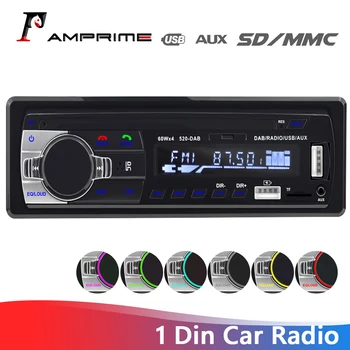 

AMPrime 12V 1Din Car Radios Stereo Bluetooth Charger phone DAB Audio MP3 Multimedia Player 1 DIN In-Dash Car Audioradio