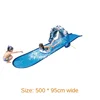 Water Slides Inflatable Water Slide Game Toy Water Toy Double Sliding Cloth Children Grass Outdoor Water Spray Pad Water Ring 5