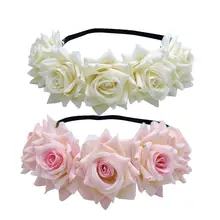 Имитация розы лента для волос из ворсистой ткани повязка на голову с розой элегантный головной убор для невесты креативный подарок на День святого Валентина для свадьбы или свидания