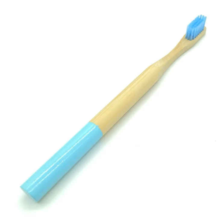 Бамбуковая зубная щетка, 1 шт., щетка с ручкой для взрослых, Экологически чистая зубная щетка, средняя щетина, биоразлагаемая, без пластика, уход за полостью рта - Цвет: 1pc Sky blue