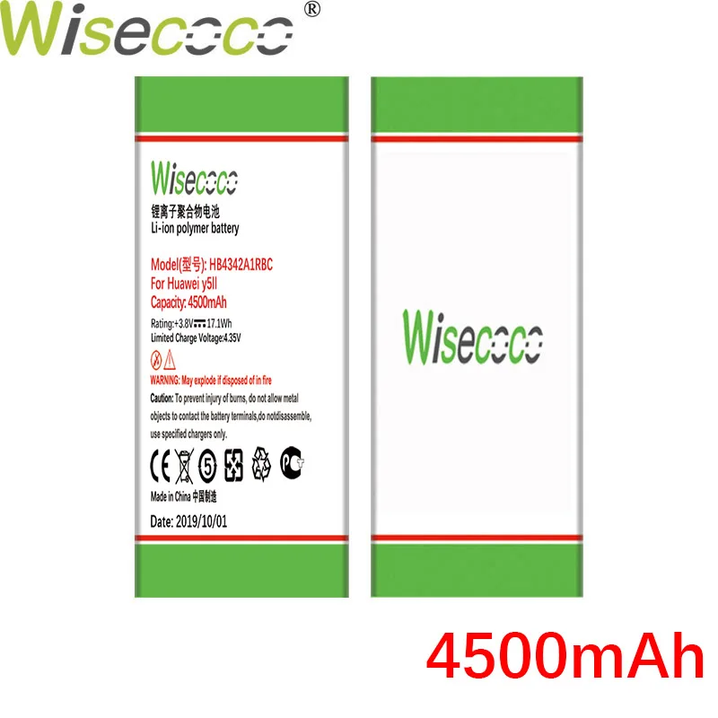 Wisecoco 4500 мАч HB4342A1RBC Аккумулятор для huawei y5II Y5 II 2 Ascend 5+ Y6 honor 4A SCL-TL00 для honor 5A LYO-L21 мобильного телефона