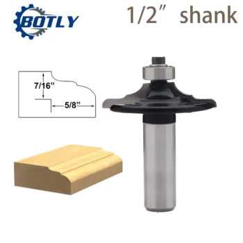 

1/2"Shank Classical Euro Style Door Front Edging Router Bit Trimming cutters for metal fresas para router madera wood cutter