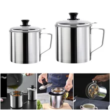 Oil-Separator-Storage-Can Stainless-Steel POT-CONTAINER-FILTER Cooking-Tools Kitchen