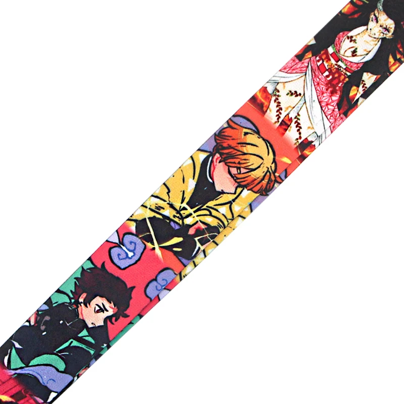 CA648 Demon Slayer: Kimetsu no Yaiba Lanyards классный шейный ремешок для ключей телефона ID держатель для карт ремешок для ключей DIY висячая веревка