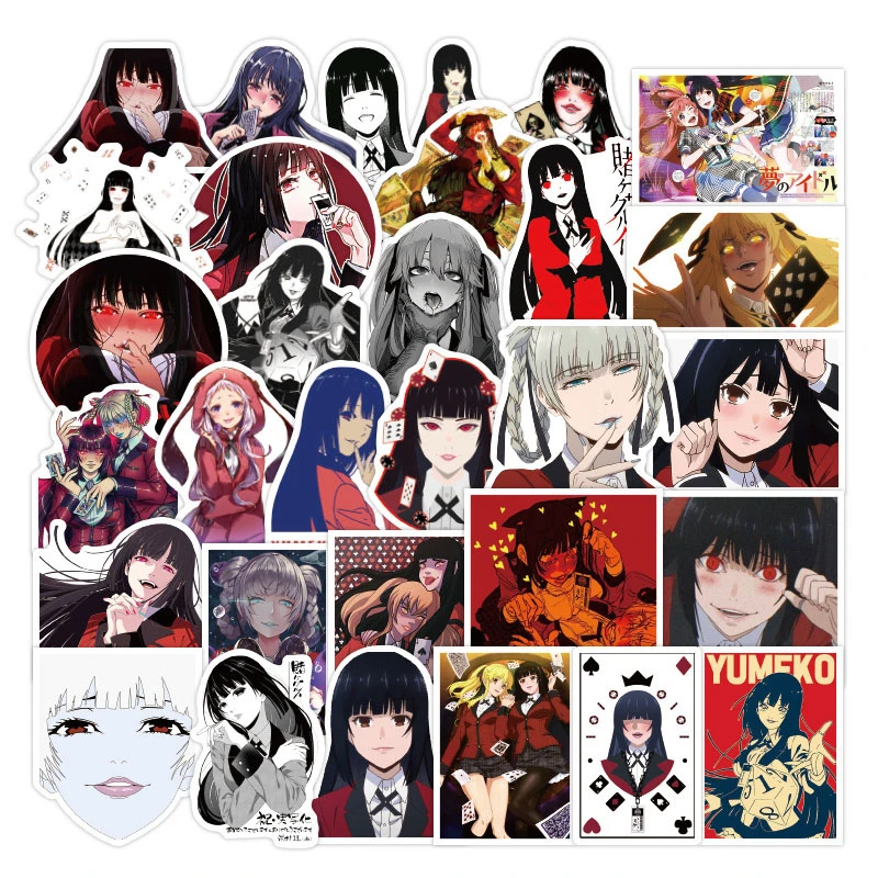 10 30 50pcs Japan Anime Kakegurui Stickers Waterproof Vinyl Decal Skateboard Snowboard Laptop Luggage Guitar Sticker Kids Gift Stickers Aliexpress