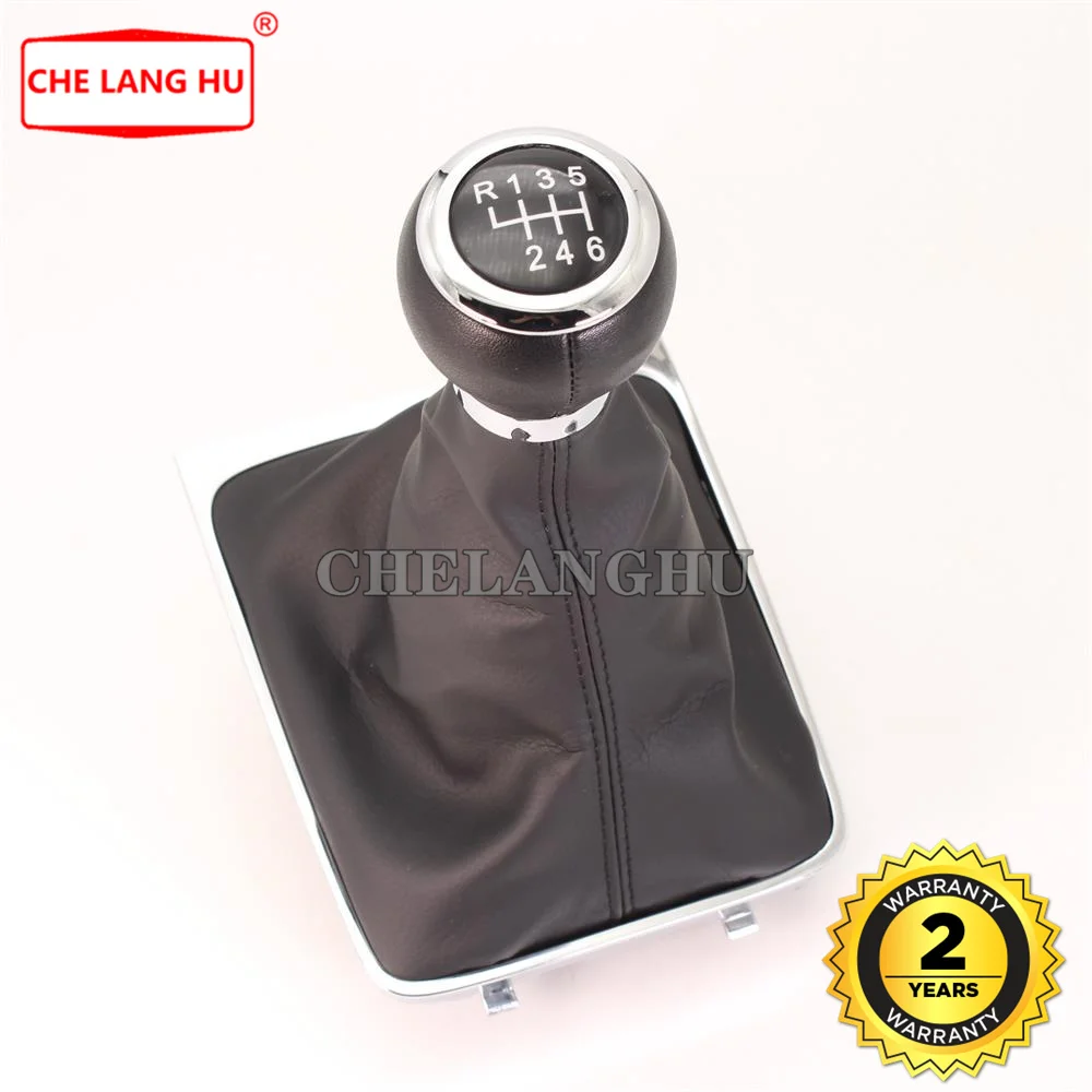 Manual 6 Speed Gear Stick shift knob Level leather Boot For VW Passat B6 Variant Wagon 2006 2007 2008 2010 Car-styling | Автомобили и