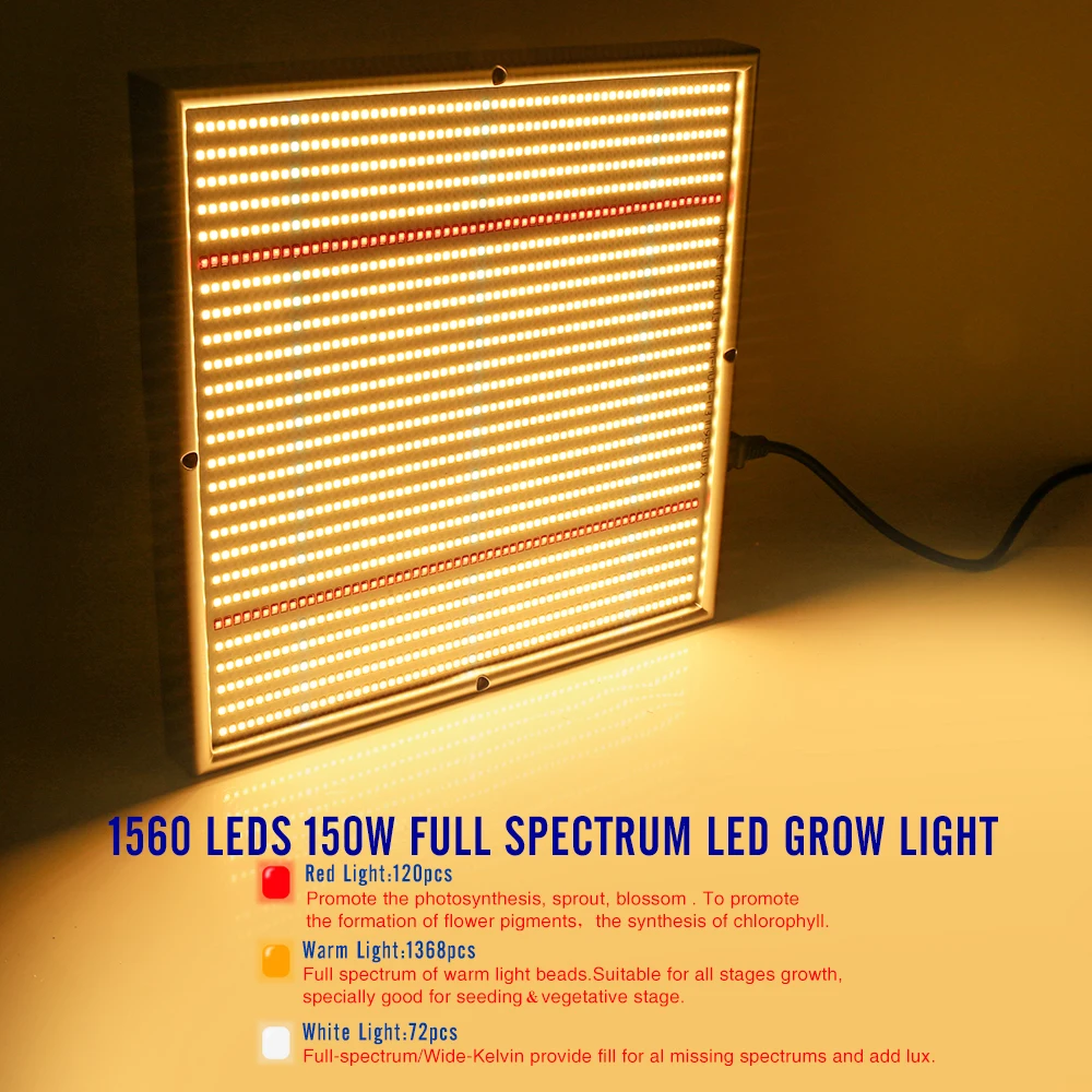 150W Led Plant Growing Light Full Spectrum Lamp For Indoor Plants Warm Light Hydroponics Greenhouse Vegetable Grow Box